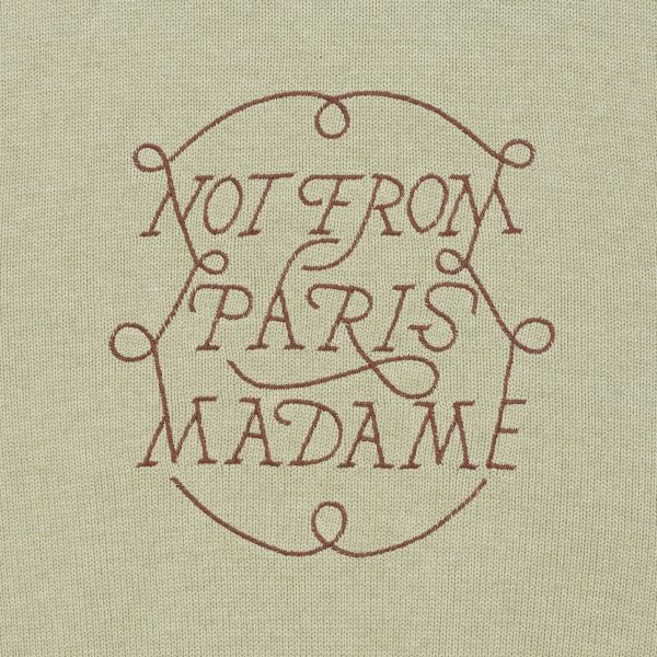 Drôle De Monsieur Slogan Tresses Sweater Licht Groen