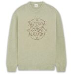 Drôle De Monsieur Slogan Tresses Sweater Licht Groen
