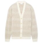 Drôle De Monsieur Torsades Bicolore Cardigan Off White