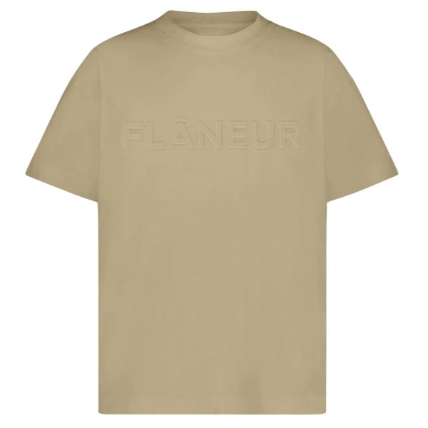 Flâneur Embossed T-shirt Beige