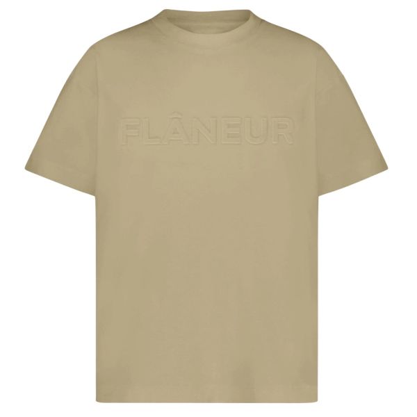 Flâneur Embossed T-shirt Beige