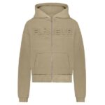 Flâneur Embossed Zip-Up Vest Beige