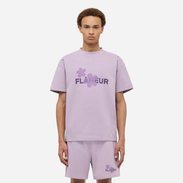 Flâneur Organic Flower T-shirt Paars