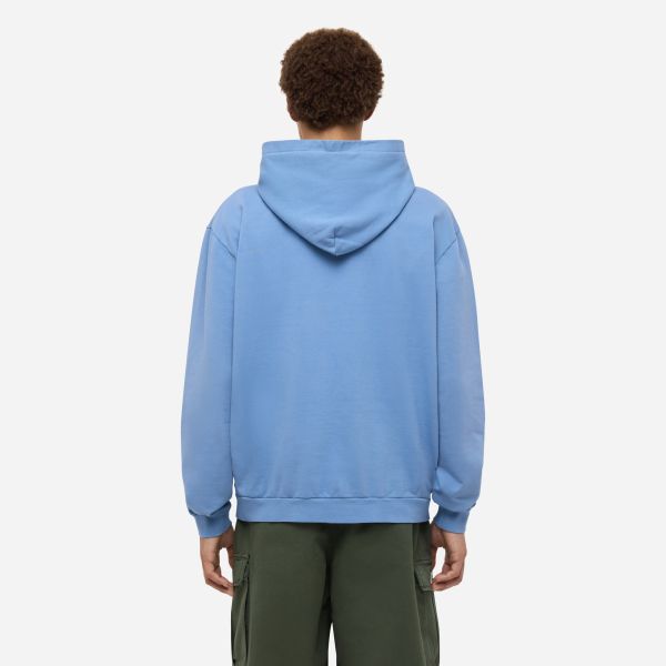Flâneur Printed Logo Hoodie Blauw