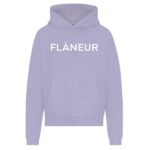 Flâneur Printed Logo Hoodie Paars