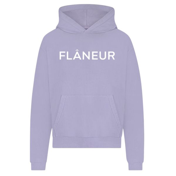 Flâneur Printed Logo Hoodie Paars