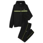 Lacoste Logo Stripe Trainingspak Zwart