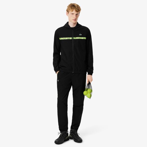 Lacoste Logo Stripe Trainingspak Zwart