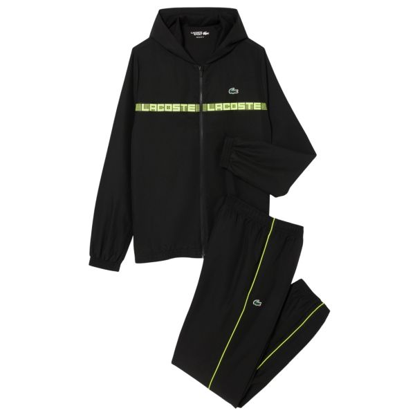 Lacoste Logo Stripe Trainingspak Zwart