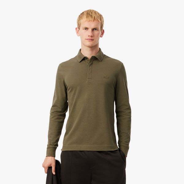 Lacoste Smart Paris Longsleeve Polo Donker Groen