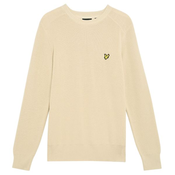 Lyle & Scott Engineered Rib Sweater Beige
