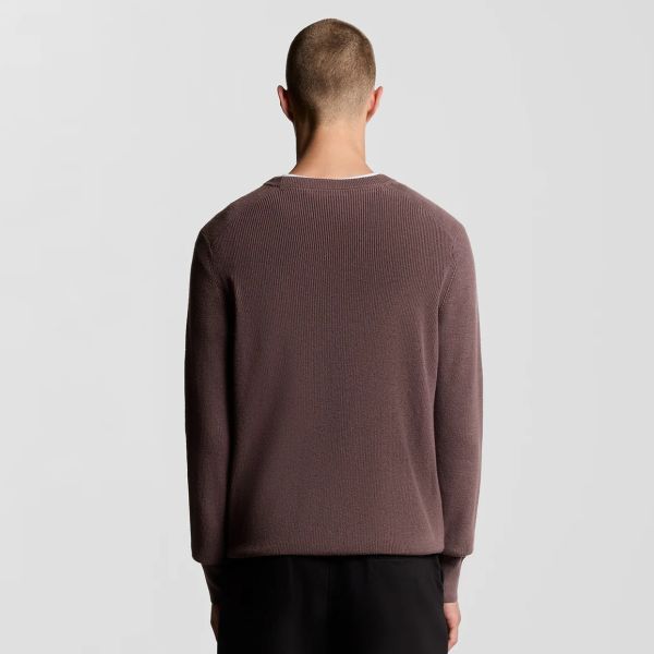 Lyle & Scott Engineered Rib Sweater Bruin