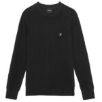 Lyle & Scott Engineered Rib Sweater Zwart