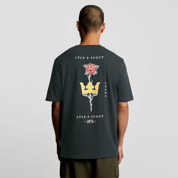 Lyle & Scott Rose and Crown T-shirt Navy