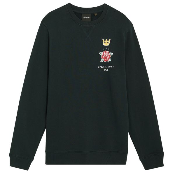 Lyle & Scott Rose and Crown Sweater Navy