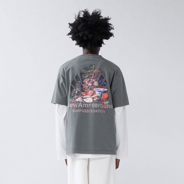 New Amsterdam Surf Association Buffet T-shirt Donker Groen