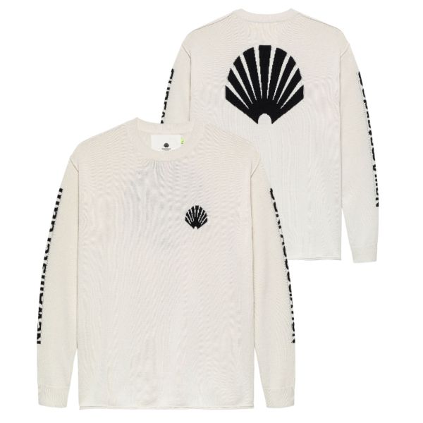 New Amsterdam Surf Association Knitted Logo Longsleeve T-shirt Off White
