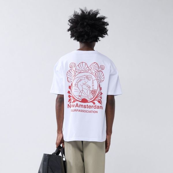 New Amsterdam Surf Association Lost Surfer T-shirt Wit
