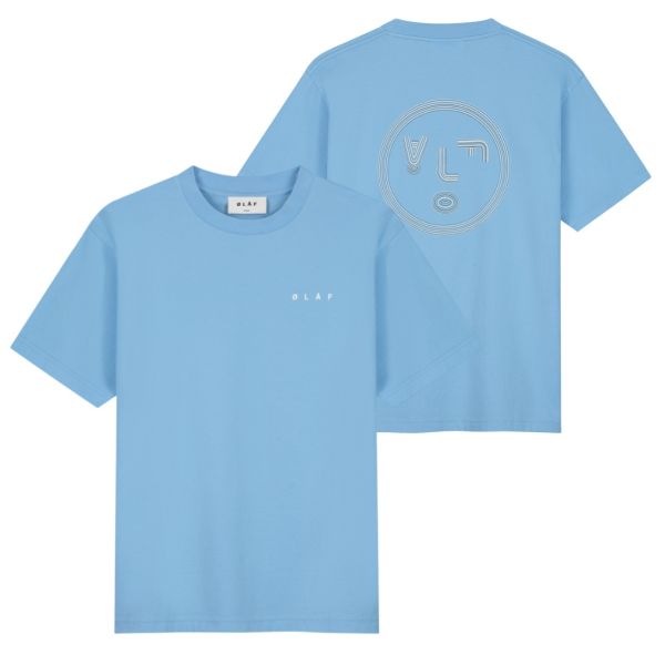 Olaf Lined Face T-shirt Licht Blauw