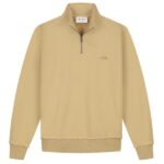Olaf Signature Zip Mock Sweater Beige