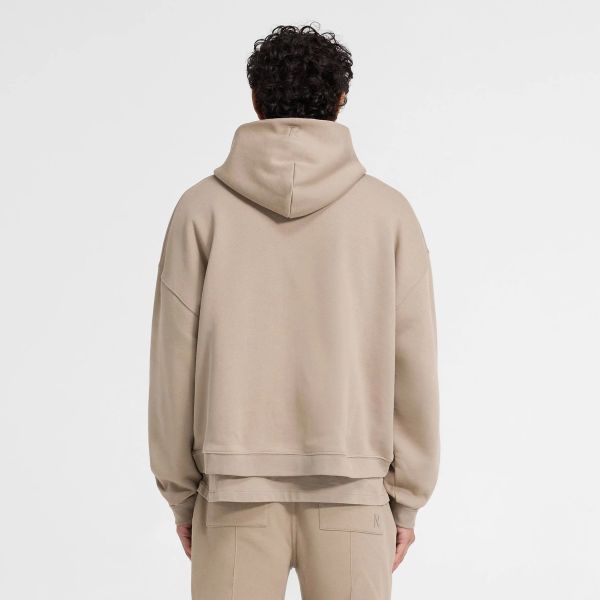 Represent Initial Boxy Hoodie Beige
