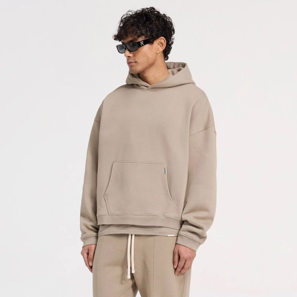 Represent Initial Boxy Hoodie Beige