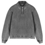 Represent Initial Boxy Quarter Zip Sweater Antraciet