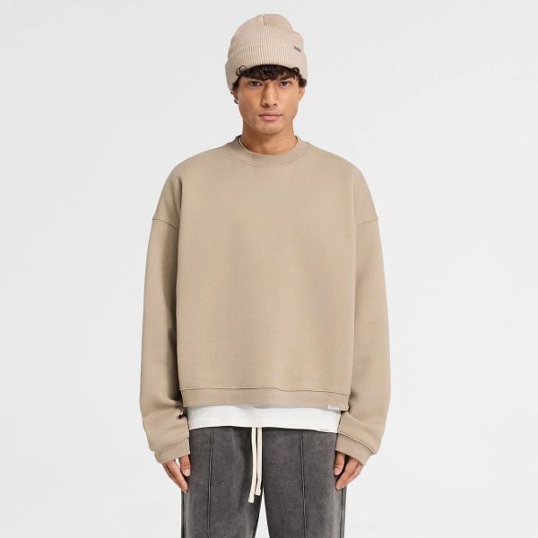Represent Initial Boxy Sweater Beige