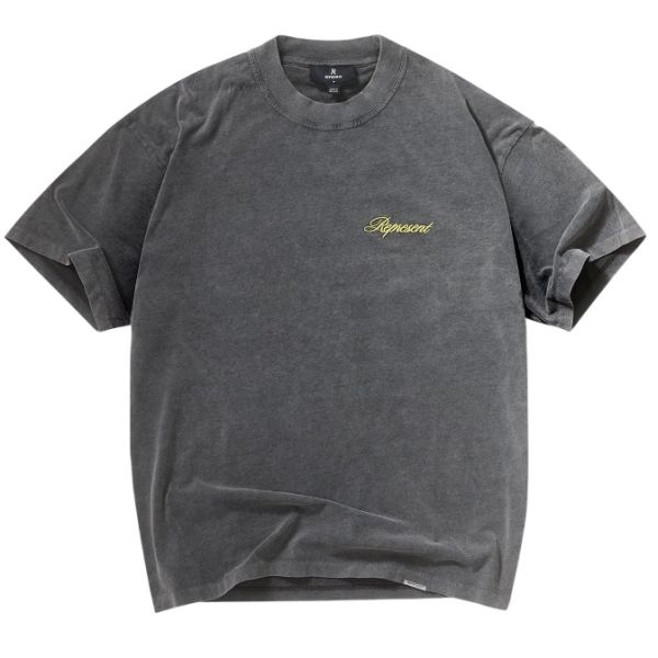 Represent Script Logo T-shirt Antraciet