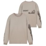 Saint Blanc Blur Waffle Knit Longsleeve T-shirt Beige