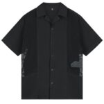 Saint Blanc Paneled Logo Overhemd Zwart