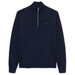 Tommy Jeans Slim Essential Quarter Zip Sweater Navy