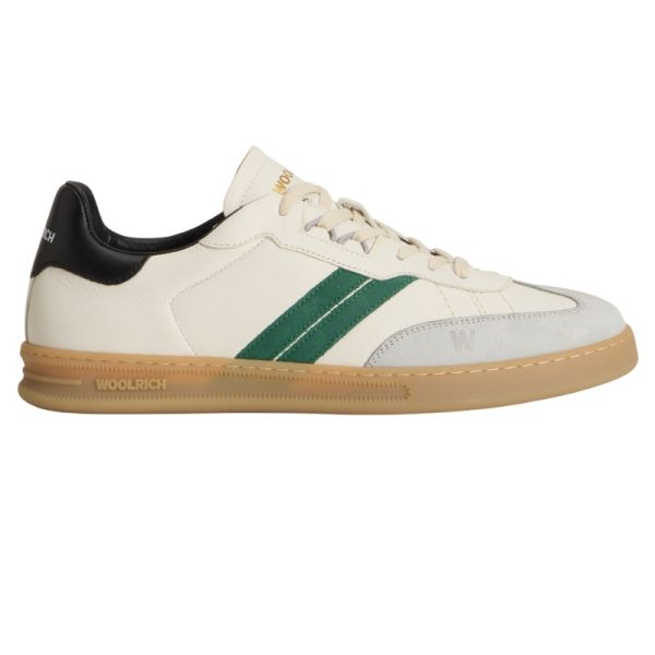 Woolrich Double U.T. Sneaker Off White/Grijs/Groen