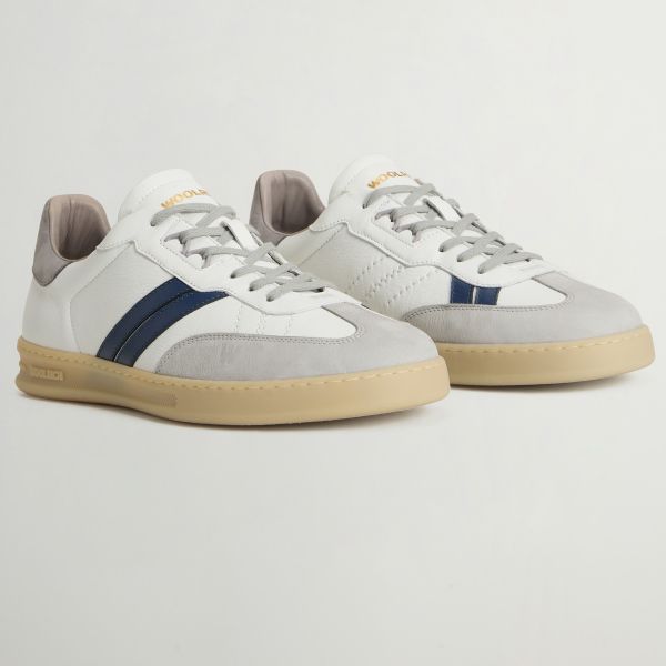 Woolrich Double U.T. Sneaker Wit/Grijs/Blauw