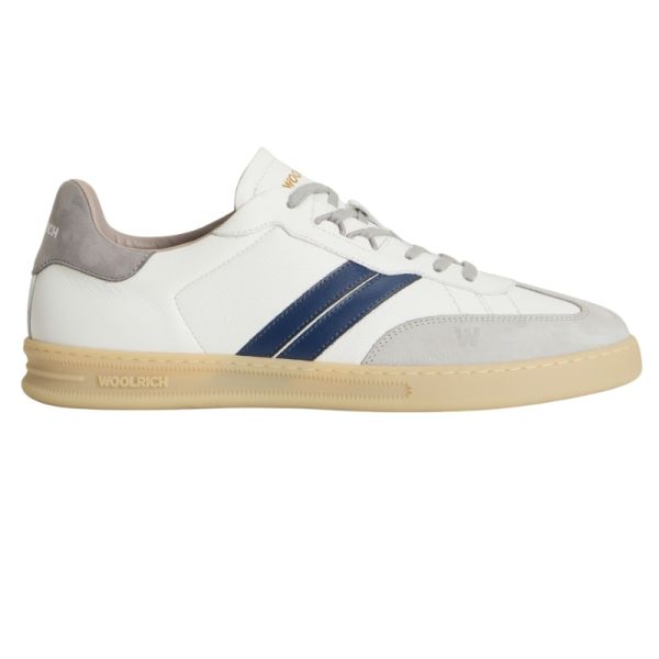 Woolrich Double U.T. Sneaker Wit/Grijs/Blauw