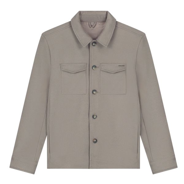 Malelions Men Wool Shacket | Mulch Brown