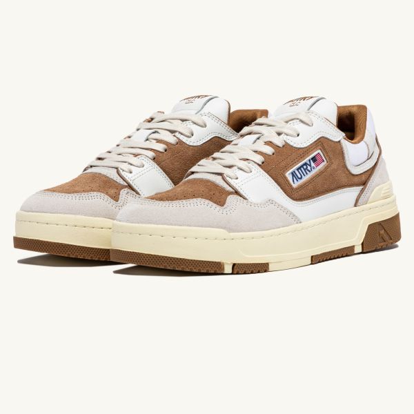 Autry CLC Low Sneaker Wit/Bruin