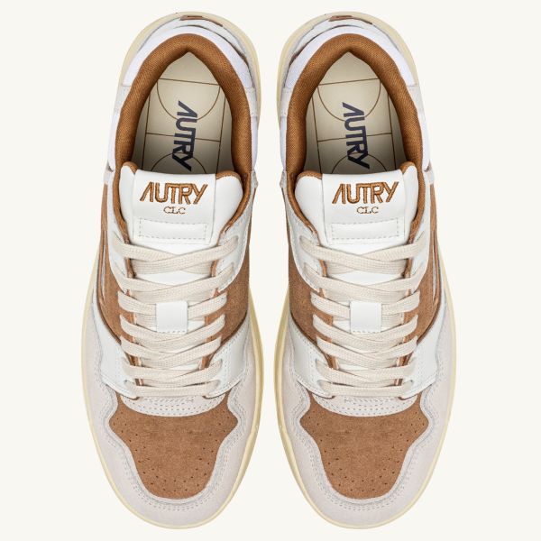 Autry CLC Low Sneaker Wit/Bruin
