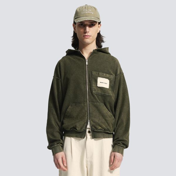 Bram's Fruit Chest Pocket Vest Donker Groen