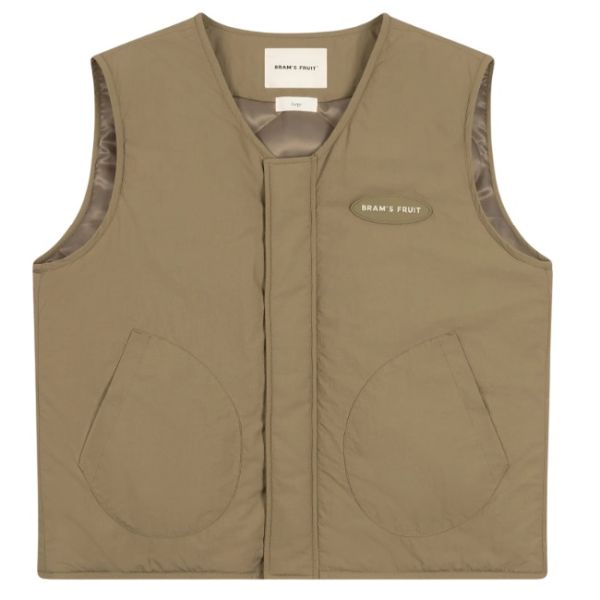 Bram's Fruit Emblem Patch Padded Bodywarmer Groen