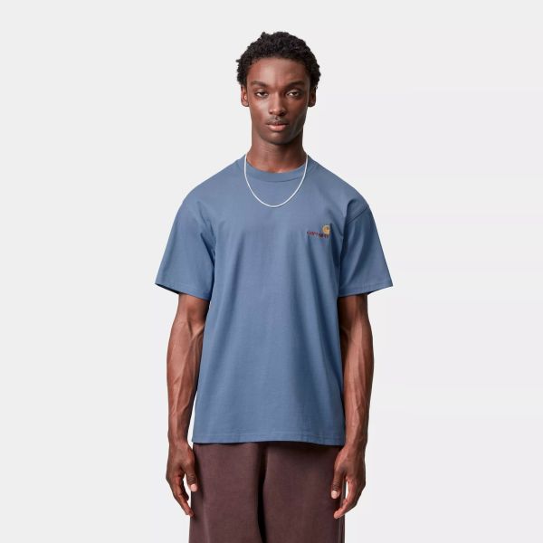 Carhartt WIP American Script T-shirt Blauw