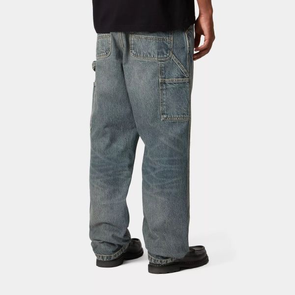 Carhartt WIP Single Knee Jeans Donker Blauw