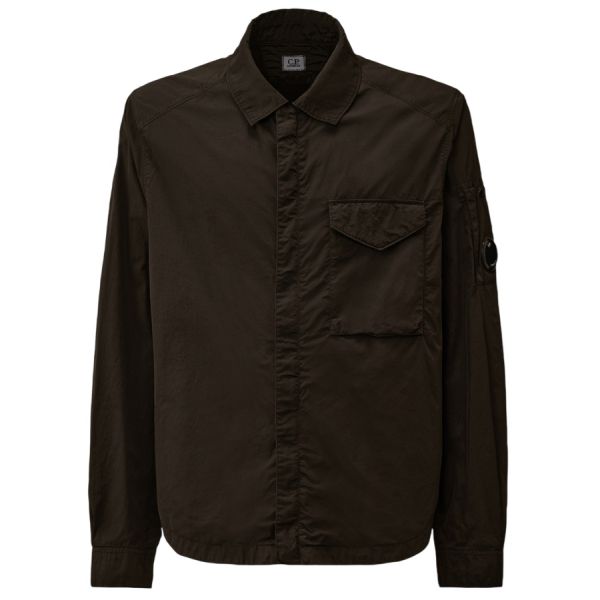 CP Company Chrome-R Lens Zipped Overshirt Zwart