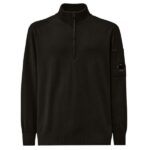 CP Company Extrafine Merino Wool Half Zip Sweater Zwart