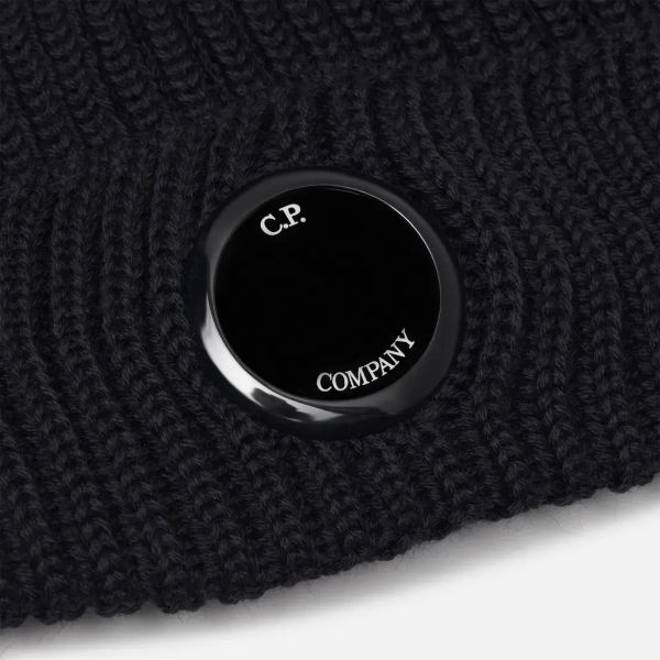 CP Company Ribbed Muts Zwart