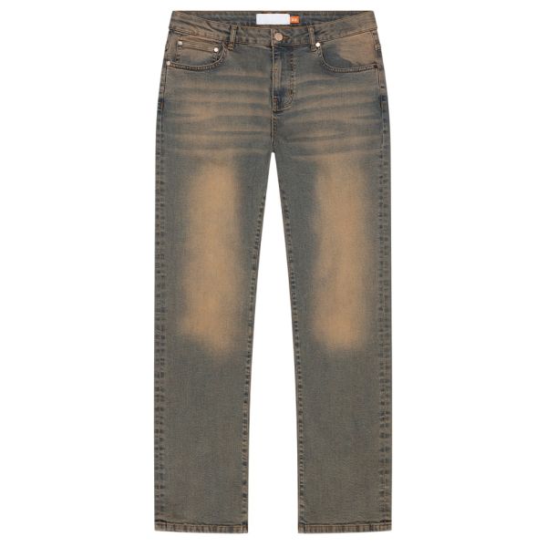 Croyez Sand Washed Straight Leg Jeans Blauw