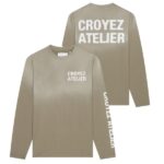 Croyez Sprayed Atelier Longsleeve T-shirt Donker Groen