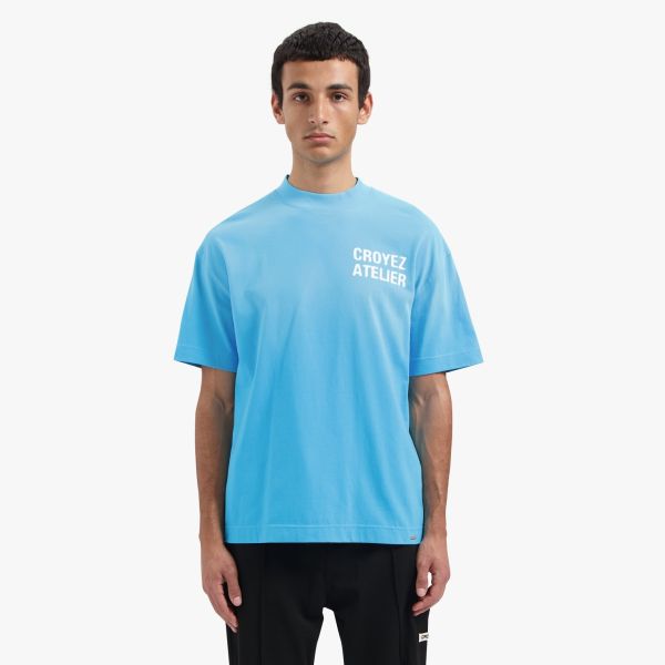 Croyez Sprayed Atelier T-shirt Blauw