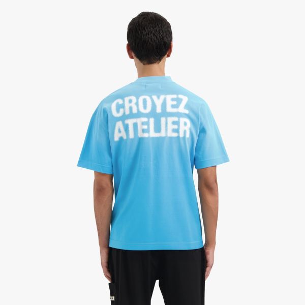 Croyez Sprayed Atelier T-shirt Blauw