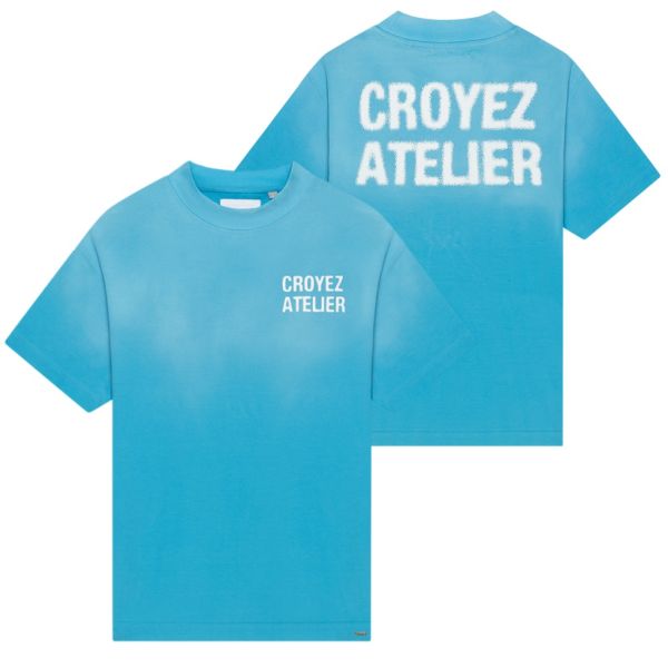 Croyez Sprayed Atelier T-shirt Blauw